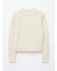 & Other Stories & Other Stories wool blend bouclé sweater with shoulder pads in off white - 3