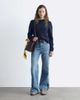 & Other Stories & Other Stories wool blend boucle sweater with shoulder pads in navy - 1