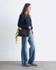 & Other Stories & Other Stories wool blend boucle sweater with shoulder pads in navy - 3