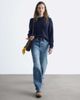 & Other Stories & Other Stories wool blend boucle sweater with shoulder pads in navy - 4