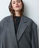& Other Stories & Other Stories wool blend houndstooth cropped blazer in gray - 3