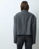 & Other Stories & Other Stories wool blend houndstooth cropped blazer in gray - 4