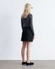 & Other Stories & Other Stories wool blend knit top in gray with contrast keyhole collar-Brown - 4