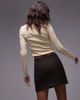 & Other Stories & Other Stories wool blend low rise mini skirt in brown check - part of a set - 2