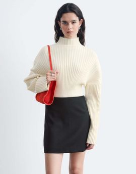 & Other Stories & Other Stories wool blend mini skirt in black