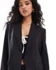 & Other Stories & Other Stories wool blend single breasted blazer in black - 4