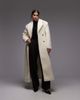 & Other Stories & Other Stories wool double breasted maxi coat in off-white - 1