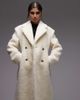 & Other Stories & Other Stories wool double breasted maxi coat in off-white - 2