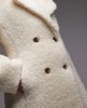 & Other Stories & Other Stories wool double breasted maxi coat in off-white - 3