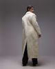 & Other Stories & Other Stories wool double breasted maxi coat in off-white - 4