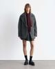 & Other Stories & Other Stories wool herringbone short coat in black - 2