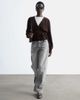 & Other Stories & Other Stories wool look wrap cardigan in dark brown - 2
