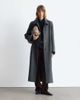 & Other Stories & Other Stories wool mix maxi coat with button detail in gray-Navy - 1