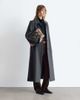 & Other Stories & Other Stories wool mix maxi coat with button detail in gray-Navy - 3