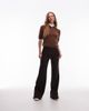 & Other Stories & Other Stories wool pants with flare leg in brown - 1