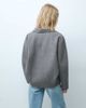 & Other Stories & Other Stories wool rich funnel neck jacket with volume sleeve in gray-Brown - 3