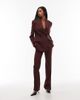 & Other Stories & Other Stories wool slim flare leg tailored pants in wine pinstripe - part of a set - 1