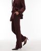 & Other Stories & Other Stories wool slim flare leg tailored pants in wine pinstripe - part of a set - 2