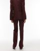 & Other Stories & Other Stories wool slim flare leg tailored pants in wine pinstripe - part of a set - 4