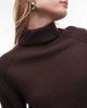 & Other Stories & Other Stories wool turtleneck ribbed sweater in dark brown - 3