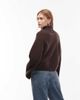 & Other Stories & Other Stories wool turtleneck ribbed sweater in dark brown - 4