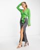 & Other Stories & Other Stories wrap blouse in green - 3
