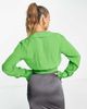 & Other Stories & Other Stories wrap blouse in green - 4