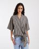 & Other Stories & Other Stories wrap top in blue and brown plaid - 1
