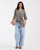 & Other Stories & Other Stories wrap top in blue and brown plaid - 3
