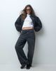 & Other Stories & Other Stories zip through funnel neck bomber jacket in black-Brown - 2