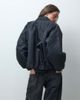 & Other Stories & Other Stories zip through funnel neck bomber jacket in black-Brown - 4
