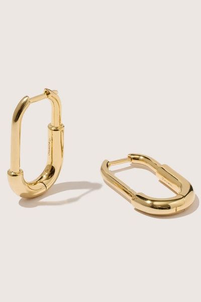 Otiumberg Otiumberg 14kt Gold Vermeil Large Staple Hoop Earrings