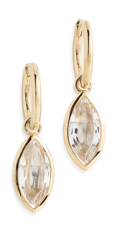 Otiumberg Otiumberg Marquise Quartz Drop Earrings Gold One
