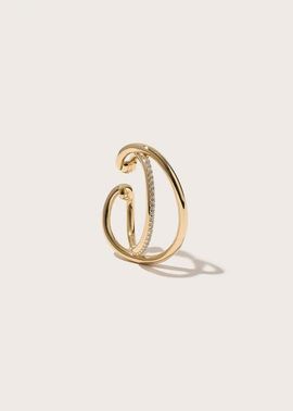 Otiumberg Otiumberg Pave Dual Curve Ear Cuff