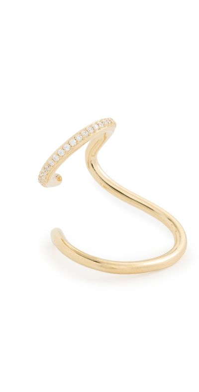 Otiumberg Otiumberg Pave Sonder Ear Cuff Gold One