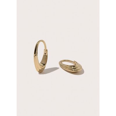 Otiumberg Otiumberg Roscida Ridged Hoop Earrings