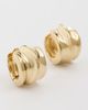 Otiumberg Otiumberg Small Wave Hoop Earrings Gold One - 2