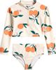 OTTER AVENUE OTTER AVENUE Kids' Long Sleeve Crop Two-Piece Rashguard Swimsuit - 1