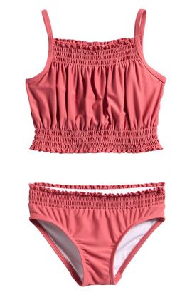 OTTER AVENUE OTTER AVENUE Kids' Smocked Tankini Two-Piece Swimsuit