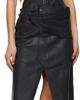 Ottolinger Ottolinger Black Glazed Denim Belted Midi Dress - 4