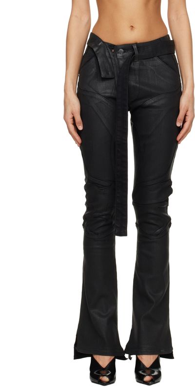 Ottolinger Ottolinger Black Glazed Mulitline Jeans