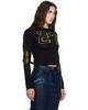 Ottolinger Ottolinger Black Knit Strappy Longsleeve T-shirt - 2