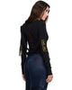 Ottolinger Ottolinger Black Knit Strappy Longsleeve T-shirt - 3