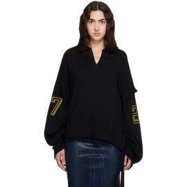 Ottolinger Ottolinger Black Oversized Jacquard Longsleeve Sweater