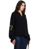 Ottolinger Ottolinger Black Oversized Jacquard Longsleeve Sweater - 2
