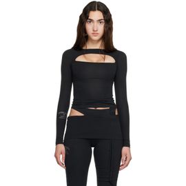 Ottolinger Ottolinger Black Split Racerback Rib Longsleeve T-shirt