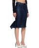Ottolinger Ottolinger Blue Glazed Denim Midi Pencil Skirt - 2