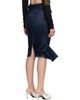 Ottolinger Ottolinger Blue Glazed Denim Midi Pencil Skirt - 3