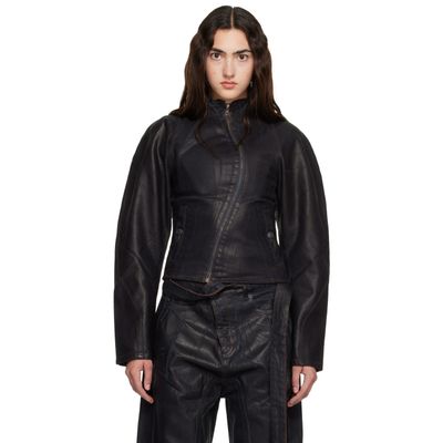 Ottolinger Ottolinger Brown Glazed Curve Denim Jacket