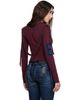 Ottolinger Ottolinger Burgundy Knit Strappy Longsleeve T-shirt - 3